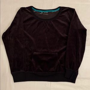 Black Velour Pull Over Joe Boxer Casual Sleepwear Top